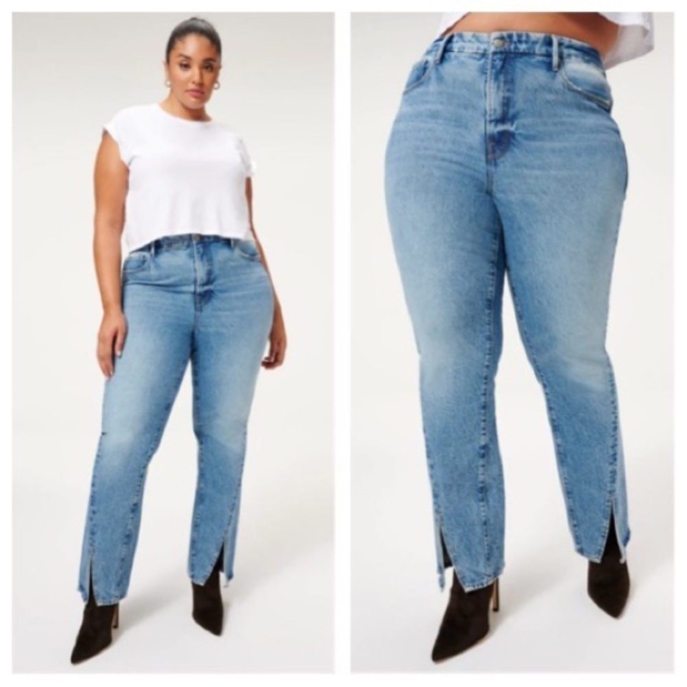 Good American Blue Ankle & Cropped Jeans